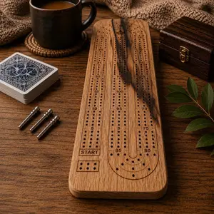 Black Limba Cribbage Board — Korina 3-Track (Ready to Play), photo 3