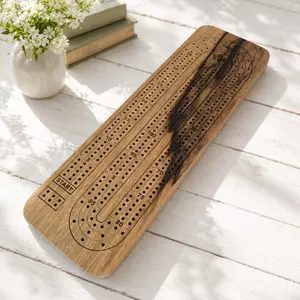 Black Limba Cribbage Board — Korina 3-Track (Ready to Play), photo 2