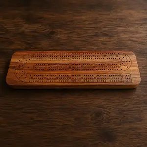 Canarywood Cribbage Board — 3-Track Game Set (Ready to Play), photo 2