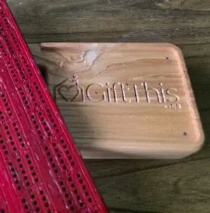 Cribbage Board with Magnetic Storage Base — Padauk & Ash (Ready to Play), photo 5