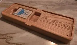 Cribbage Board with Magnetic Storage Base — Padauk & Ash (Ready to Play), photo 3