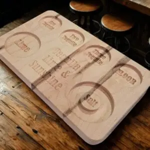 Tequila Shot Flight Board — Ambrosia Maple or Hickory, photo 3