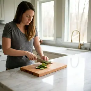 Hearth Homestead Edge Grain Cutting Board — 18×12 (Walnut / Cherry), photo 7