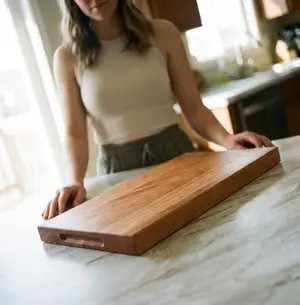Hearth Homestead Edge Grain Cutting Board — 18×12 (Walnut / Cherry), photo 6