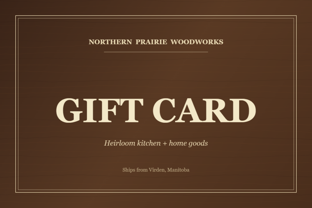 Northern Prairie Woodworks gift card