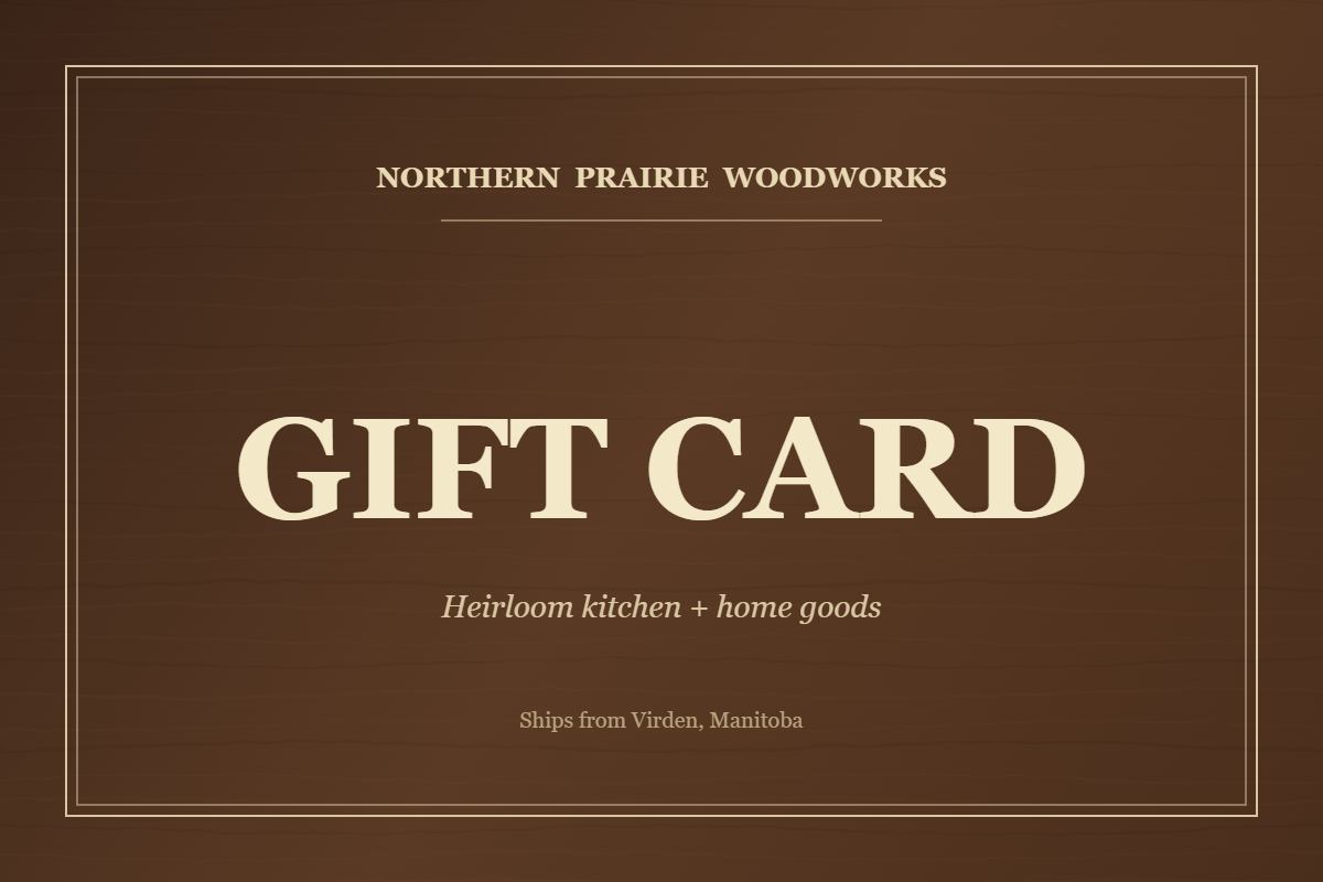 Northern Prairie Woodworks gift card